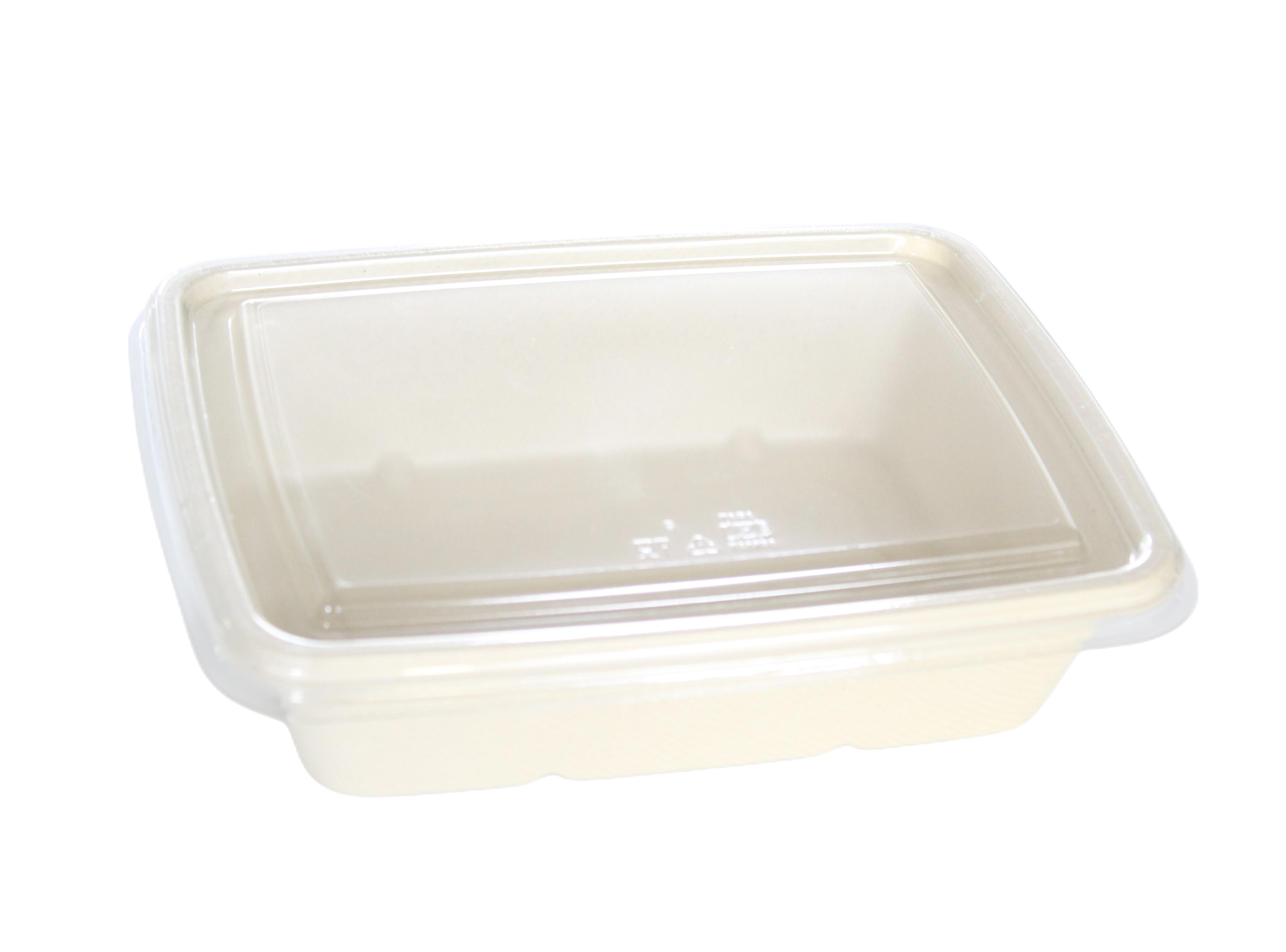 Sugarcane bowlwith PET lid (L)