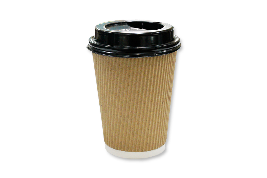 Corrugated cateringcup with Ps lid